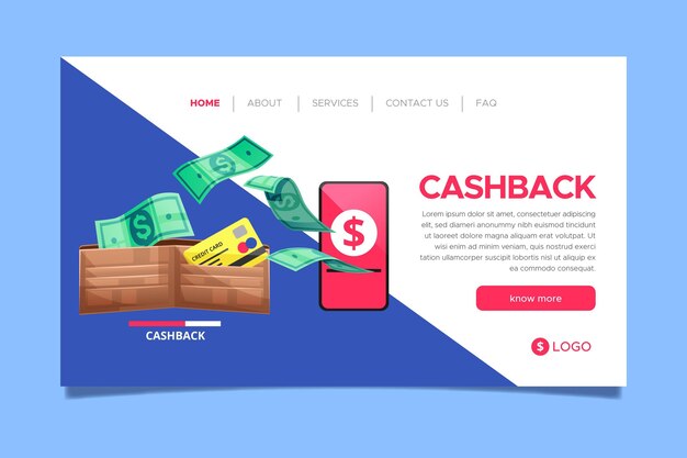 free vector cashback banner template