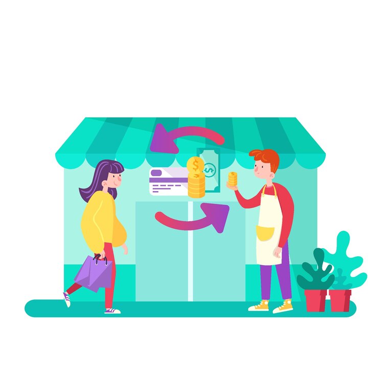 Free Vector cashback concept with buying goods