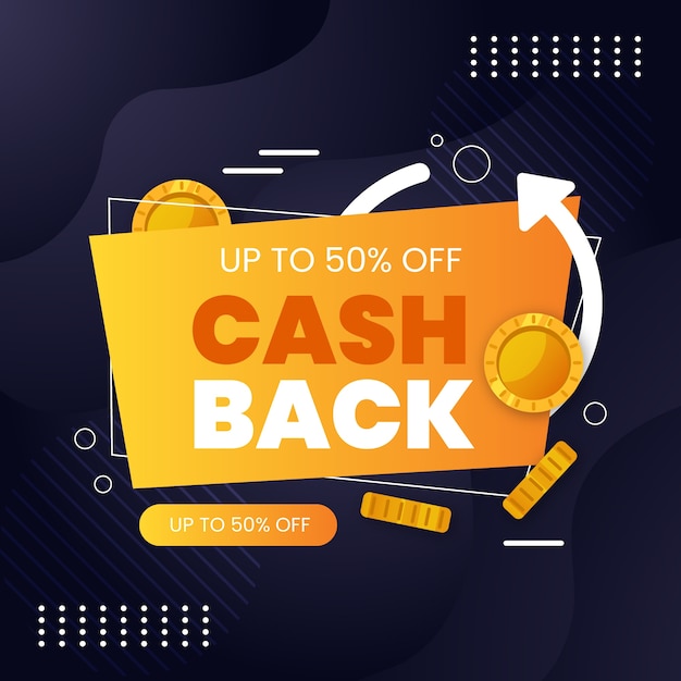 Vettore gratuito concetto di cashback