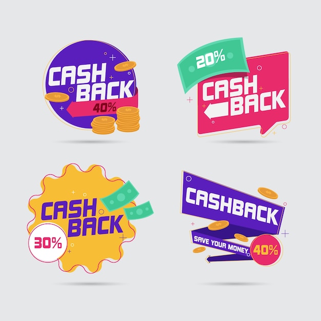 Collezione di etichette cashback