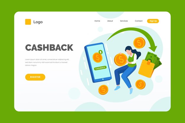Cashback landing page and buyer
