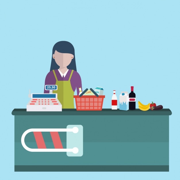 Free Vector cashier background design