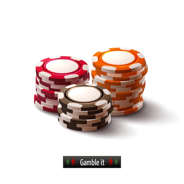 Free vector casino chips isolated