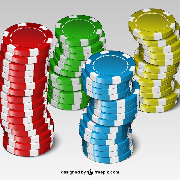 Casino chips vector