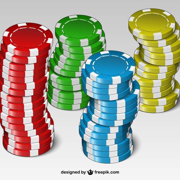 Casino chips vector