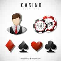 Free vector casino elements collection