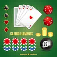 Free vector casino elements collection