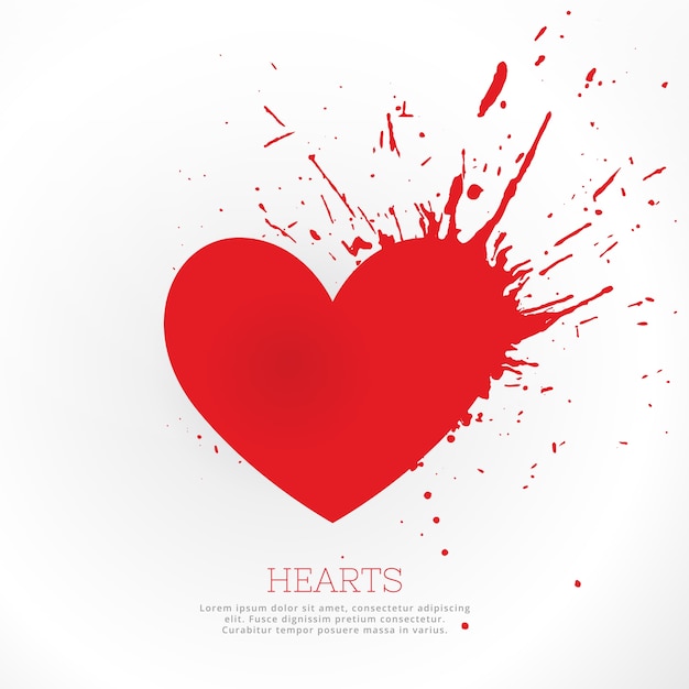 Casino heart with splashes