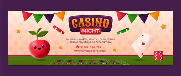 Casino night template design
