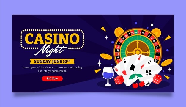 Casino night template design