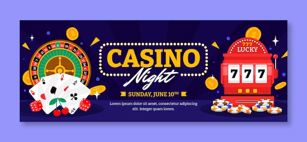 Casino night template design