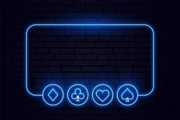 Casino playing card nesymbols frame background