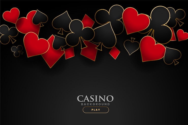 Free Vector casino playing card symbols black background