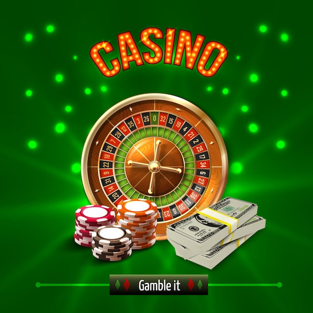 Free vector casino realistic concept