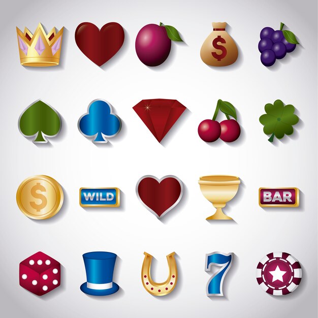 Casino related icons