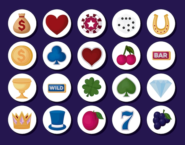 Casino related icons