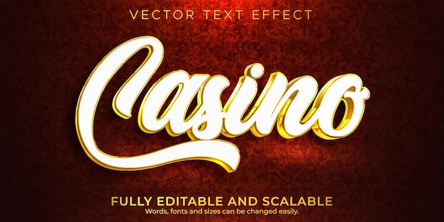 Free vector casino text effect