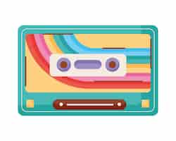 Free vector cassette record retro style