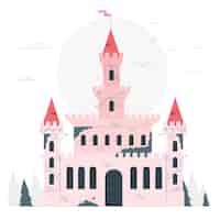 Бесплатное векторное изображение Иллюстрация концепции замка