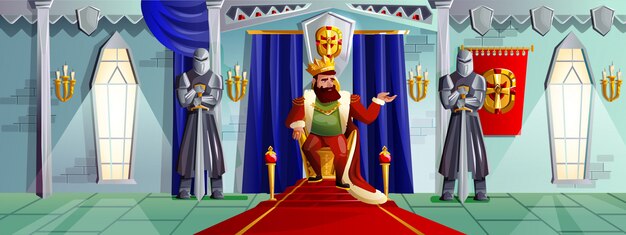 castle room cartoon illustration