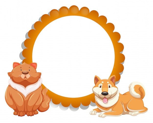 Free vector cat and dog