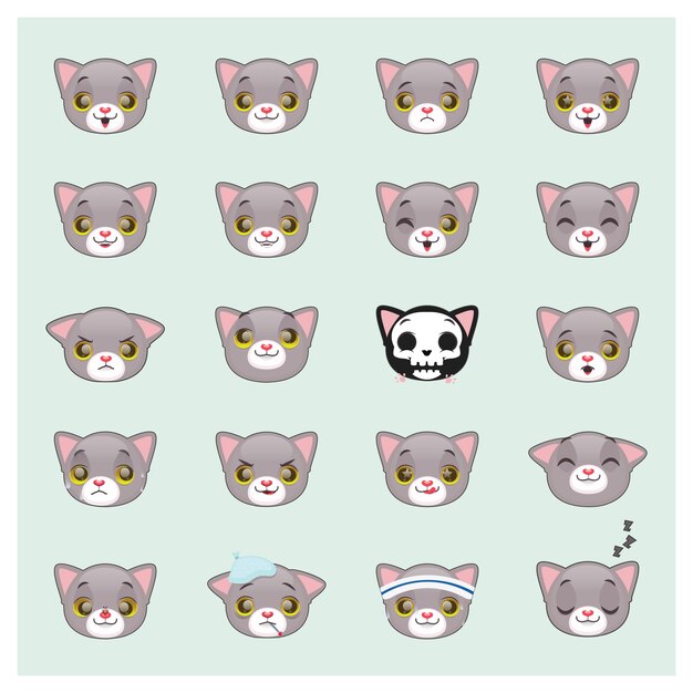 猫の顔文字コレクション