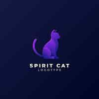 無料ベクター 猫のロゴのデザインテンプレート