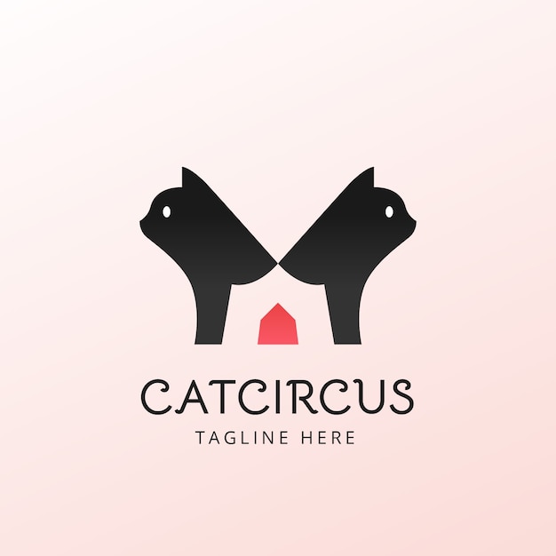 Cat logo design template