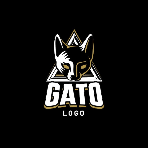 Cat logo design template