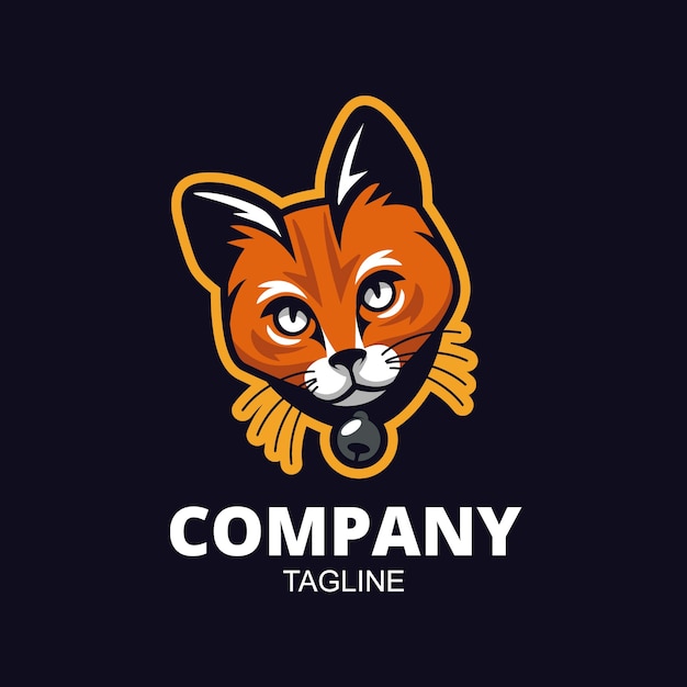 Cat logo design template
