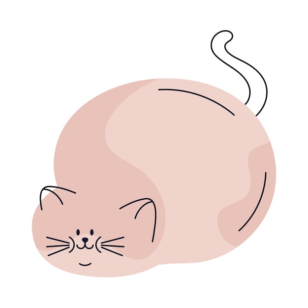 Free vector cat mascot cute