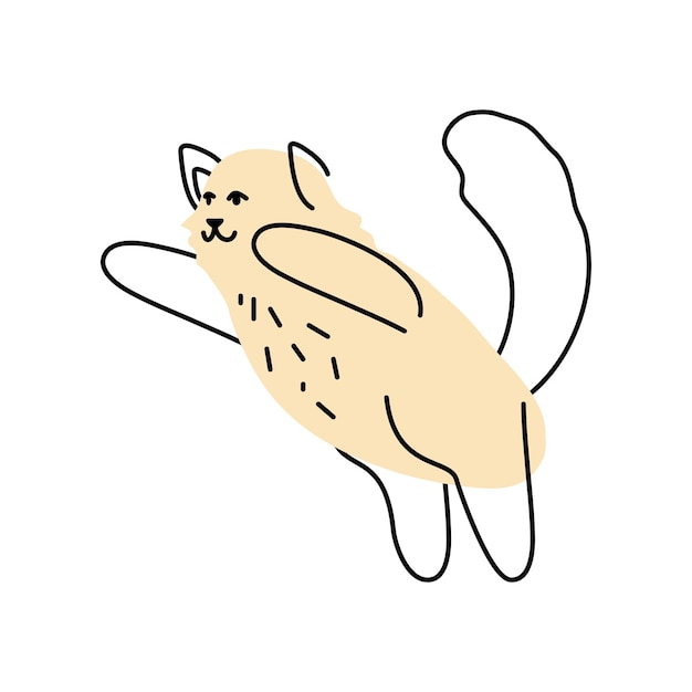 Mascotte gatto felice illustrazione isolata