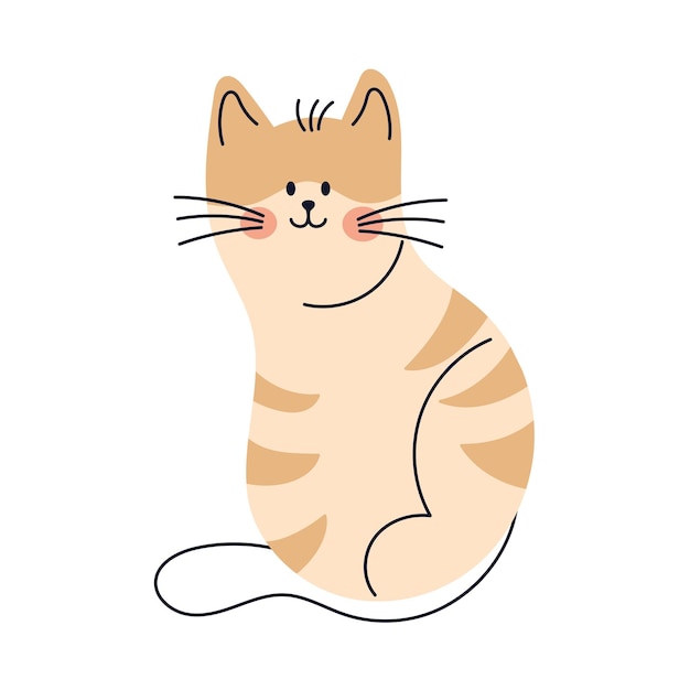 無料ベクター 猫のマスコットイラスト