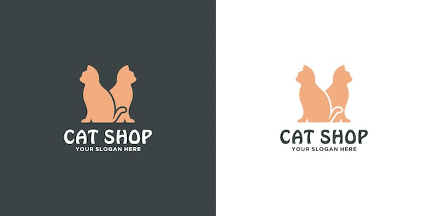 猫ショップ、猫のロゴデザインのインスピレーション