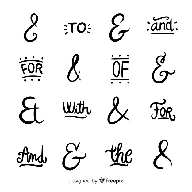 Catchphrases and ampersand collection