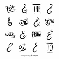 Free vector catchphrases and ampersand collection