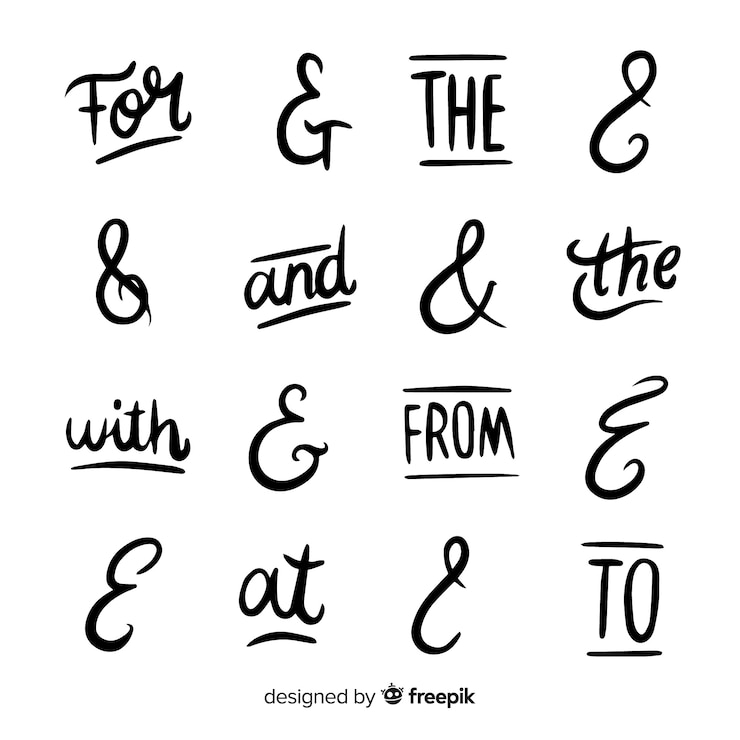 Free Vector catchphrases and ampersand collection