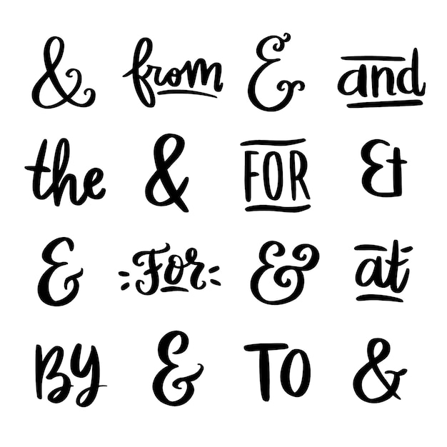 Free vector catchword and ampersand collection