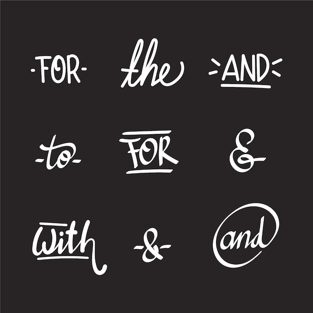 Free vector catchword and ampersand collection