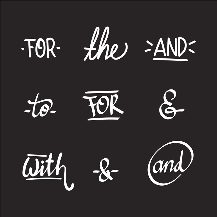 Free Vector catchword and ampersand collection