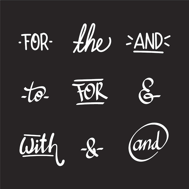 Catchword and ampersand collection