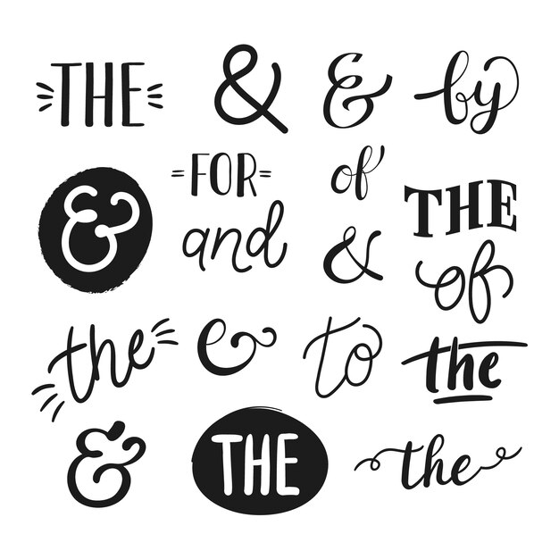 Catchword and ampersand collection