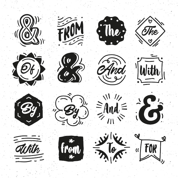 HW Initial Logo, Ampersand Initial Logo With Hand Draw Floral, Initial  Wedding Font Logo Isolated On Black And White Background. Royalty Free SVG,  Cliparts, Vectors, and Stock Illustration. Image 164817844.