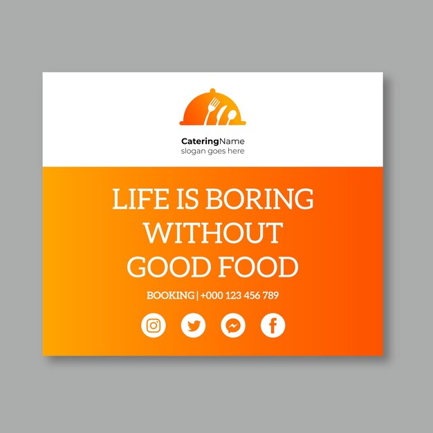 Catering banner template design