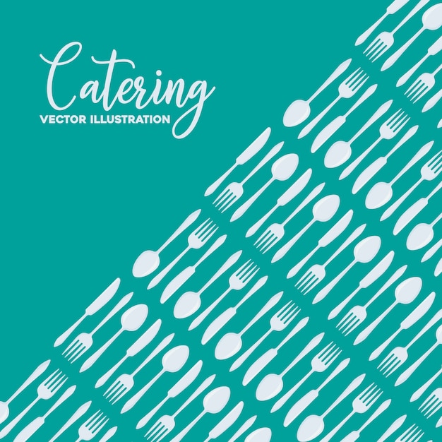 Free vector catering concept