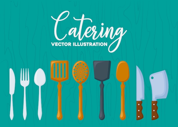 Free vector catering concept