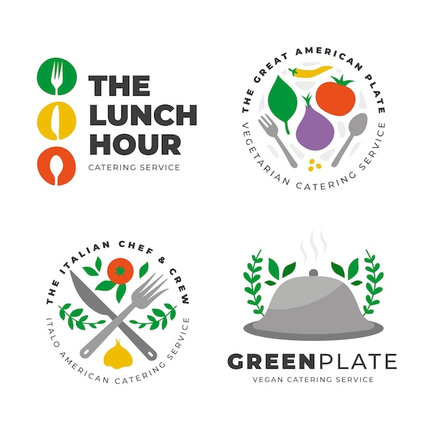 Catering logo template collection