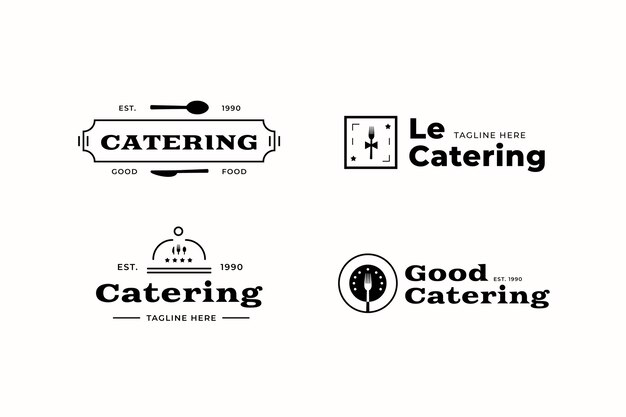 Catering logo template collection