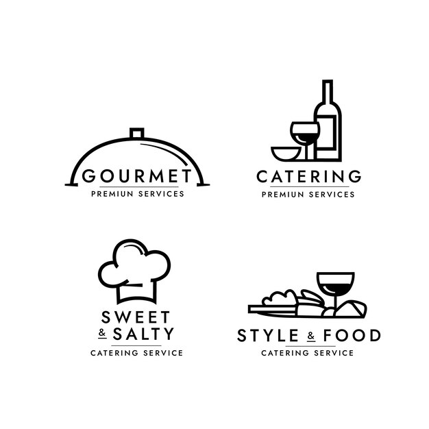 Catering logo template collection