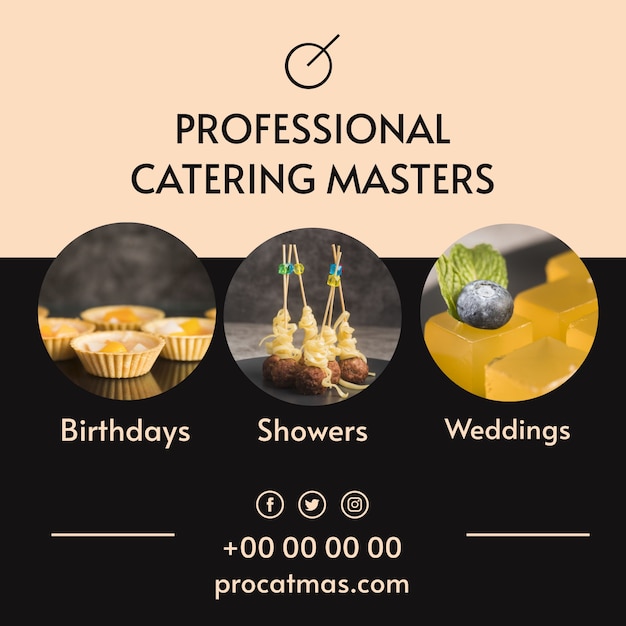 Catering masters square banner